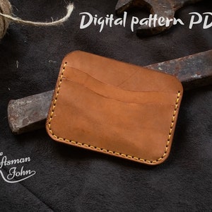 Modèle de porte-carte en cuir, portefeuille en cuir, portefeuille minimaliste pour homme, portefeuille mince, portefeuille homme