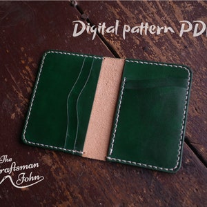Modèle de porte-carte en cuir, portefeuille en cuir, portefeuille minimaliste pour homme, portefeuille mince, portefeuille homme