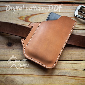 Patrón de funda de cuero para teléfono, Funda con cinturón, Patrón de funda para teléfono inteligente, Patrón de funda para Samsung, Funda para iPhone, Funda de cuero para teléfono con billetera
