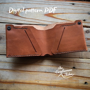 Gefaltete Lederbrieftasche, Smart Leather Wallet, Braune Herren Brieftasche, Personalisierte Brieftasche, Einfach zu machen Brieftasche, Benutzerdefinierte Brieftasche für ihn