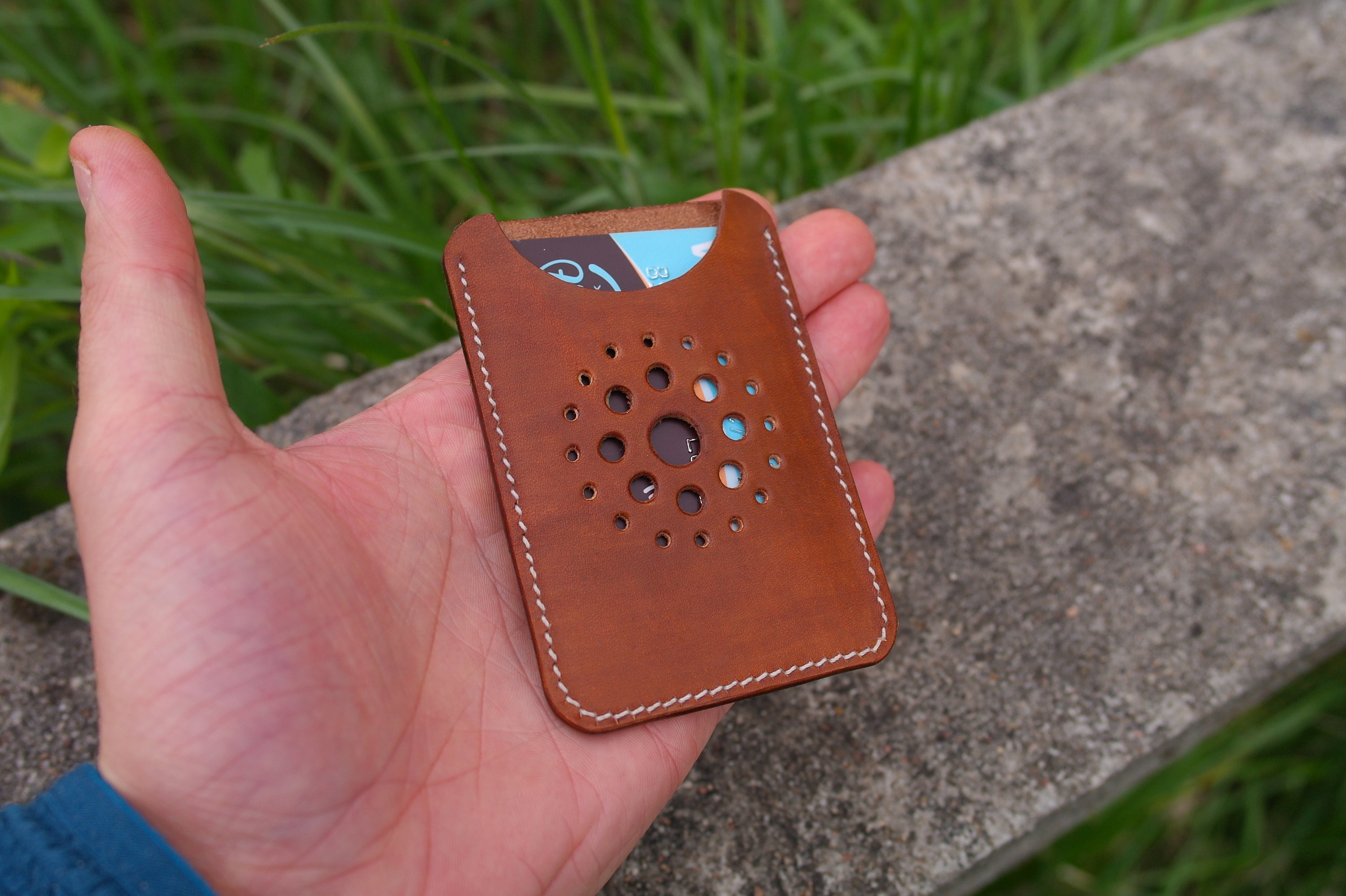 Leather Card Holder Pattern PDF Template Business Card Etsy