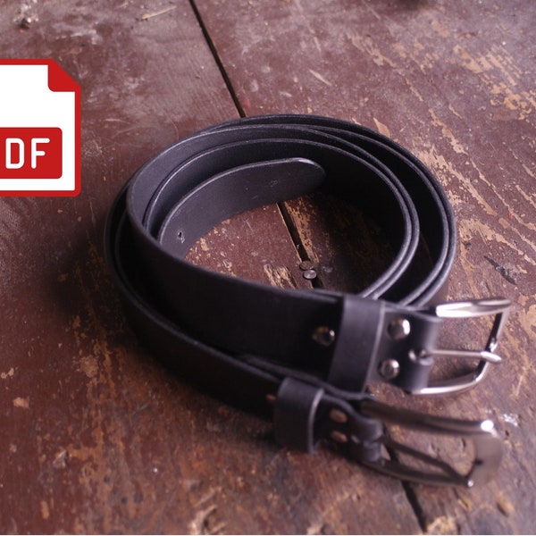 Leather pattern PDF - Belt pattern Template Pattern - Leather belt
