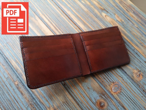 Leather Wallet Pattern PDF Template Bifold Wallet | Etsy