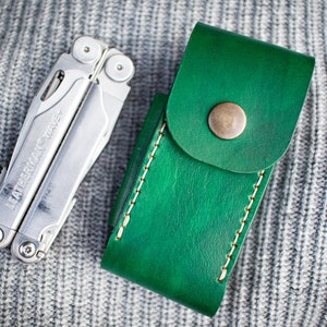 Custodia Leatherman Surge verde, custodia Leatherman Wave, custodia Leatherman Charge, custodia in pelle fo leatherman, custodia multitool