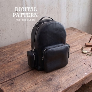 Leather pattern backpack, Leather backpack, Pattern backpack, Backpack from leather, Leather backpack purse, Leather pattern, PDF pattern
