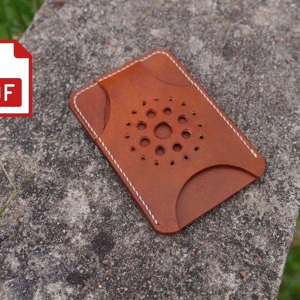 Leather Card Holder Pattern- PDF Template -  Business Card Holder