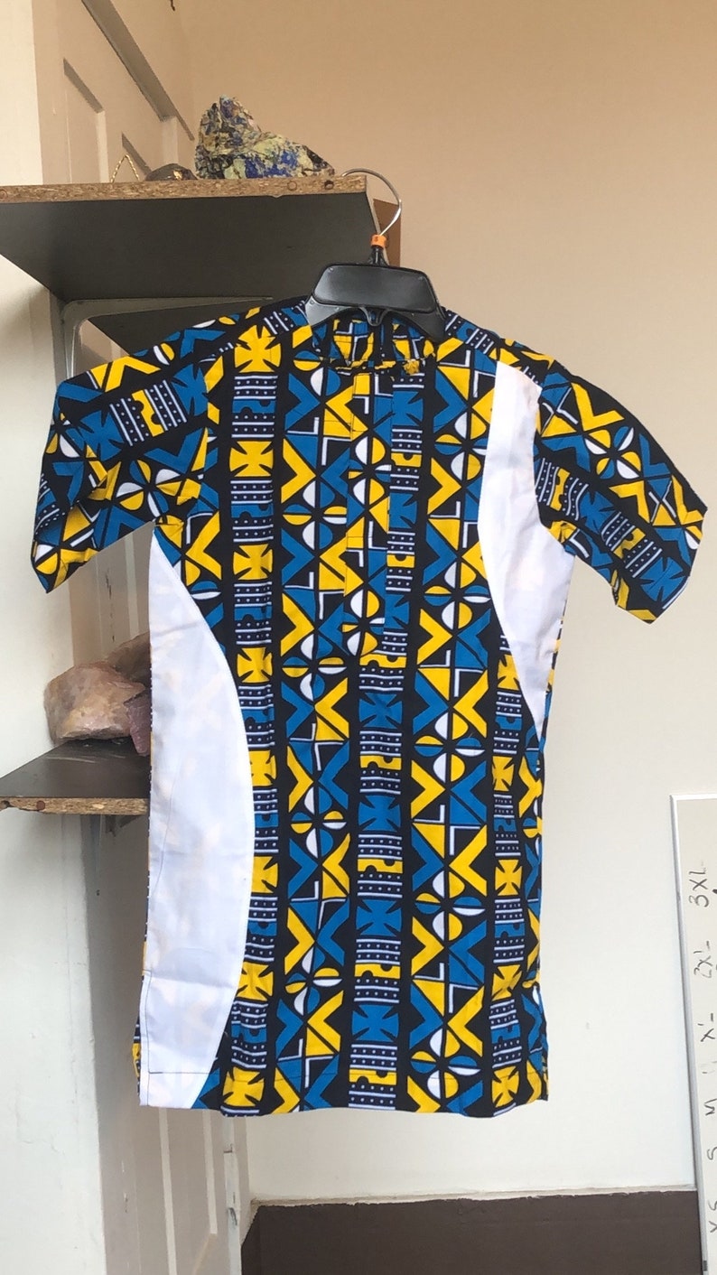 Africa print matching set for boy, two piece shirt and trousers set, Ankara clothing for kid, Kente shirt and pants for toddler image 10