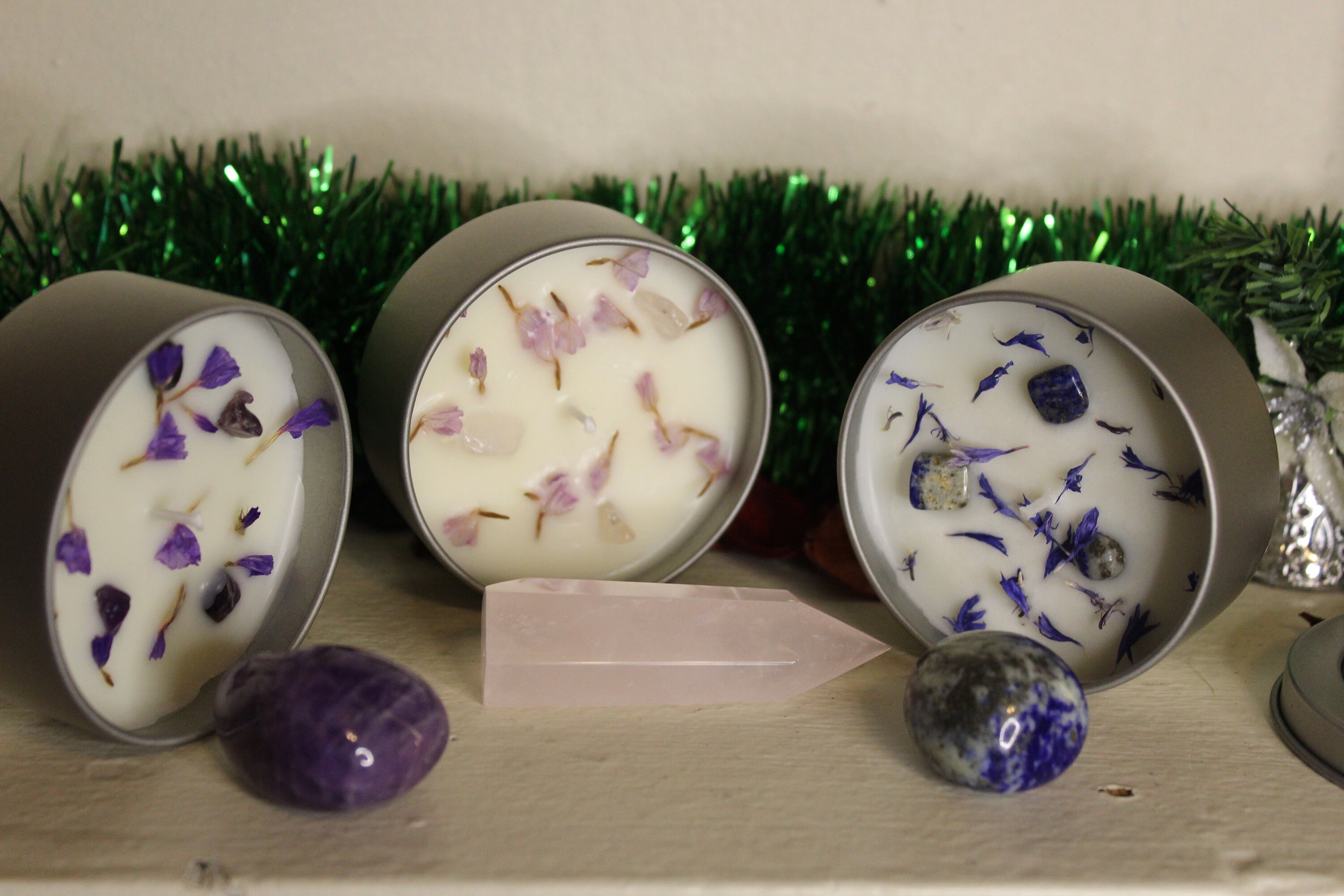 Candle Gift Basket for Friend Scented Candle With Crystal Etsy Hong Kong