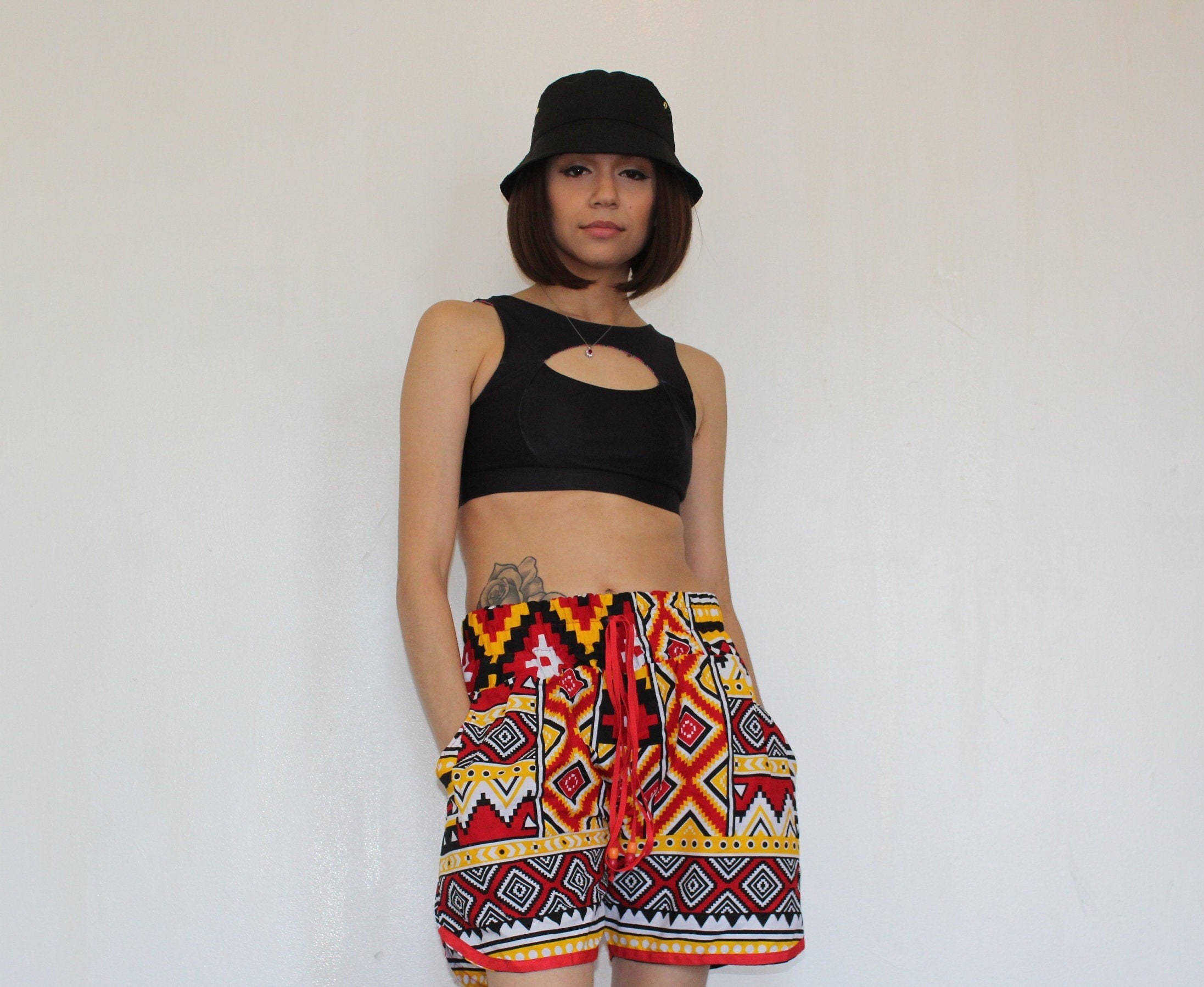 African Print Shorts for Women, Summer Beach Shorts, Tropical Shorts,  Ankara Shorts, Lounge Shorts for Women 