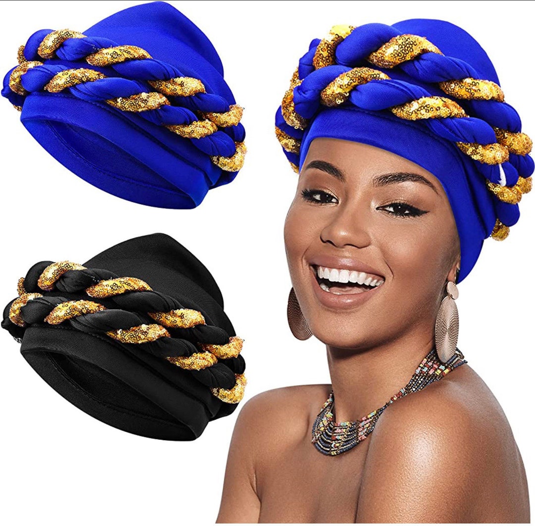 Africa Fabric Head Wrap for Woman Stretchy Hair Turban Etsy