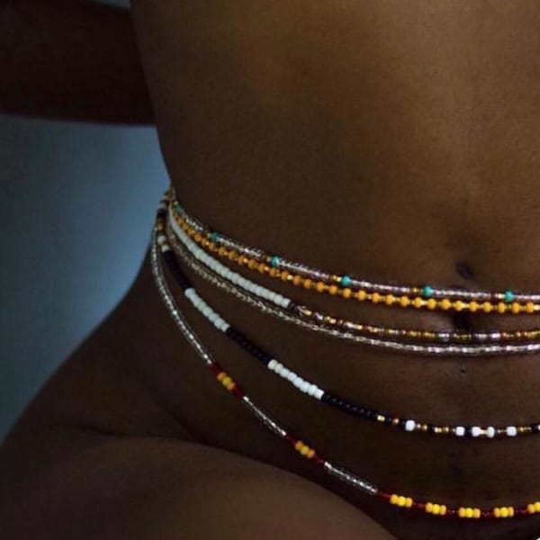 Authentic waist beads for women, African waist beads, 45 inches crystals waist beads , belly beads SALE