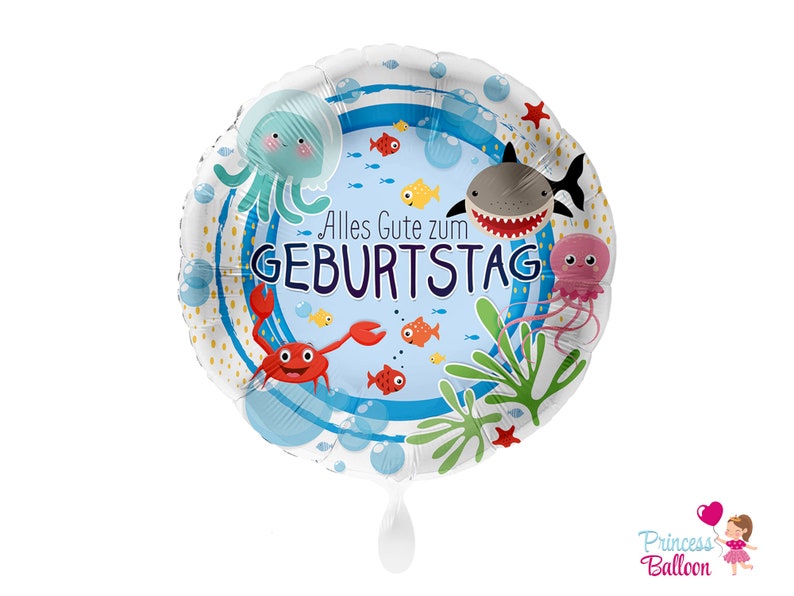 Gift Marine animals Underwater World Birthday Happy Birthday Balloon