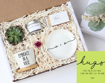 Hug in a box gift - sending love in a box - sunshine in a box - box of sunshine - succulent gift box - personalized gift - custom planter