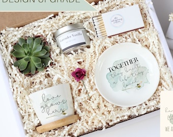 Unique engagement gift box - congratulations gift - wedding gift box - succulent gift box - engagement gift idea for friends - congrats gift