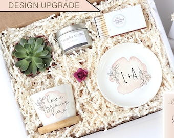 Minimalist engagement gift box - congratulations gift - wedding gift box - succulent gift box - mini plant gift - plant gift - couples gift