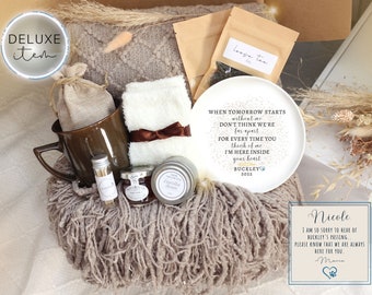 Deluxe pet sympathy gift box - personalized comfort gift box - pet memorial gift box - hygge pet sympathy gift with blanket remembrance gift