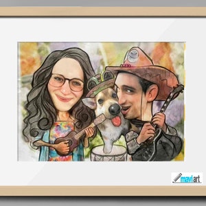 Karikatur mit Handarbeit, kein Digital!