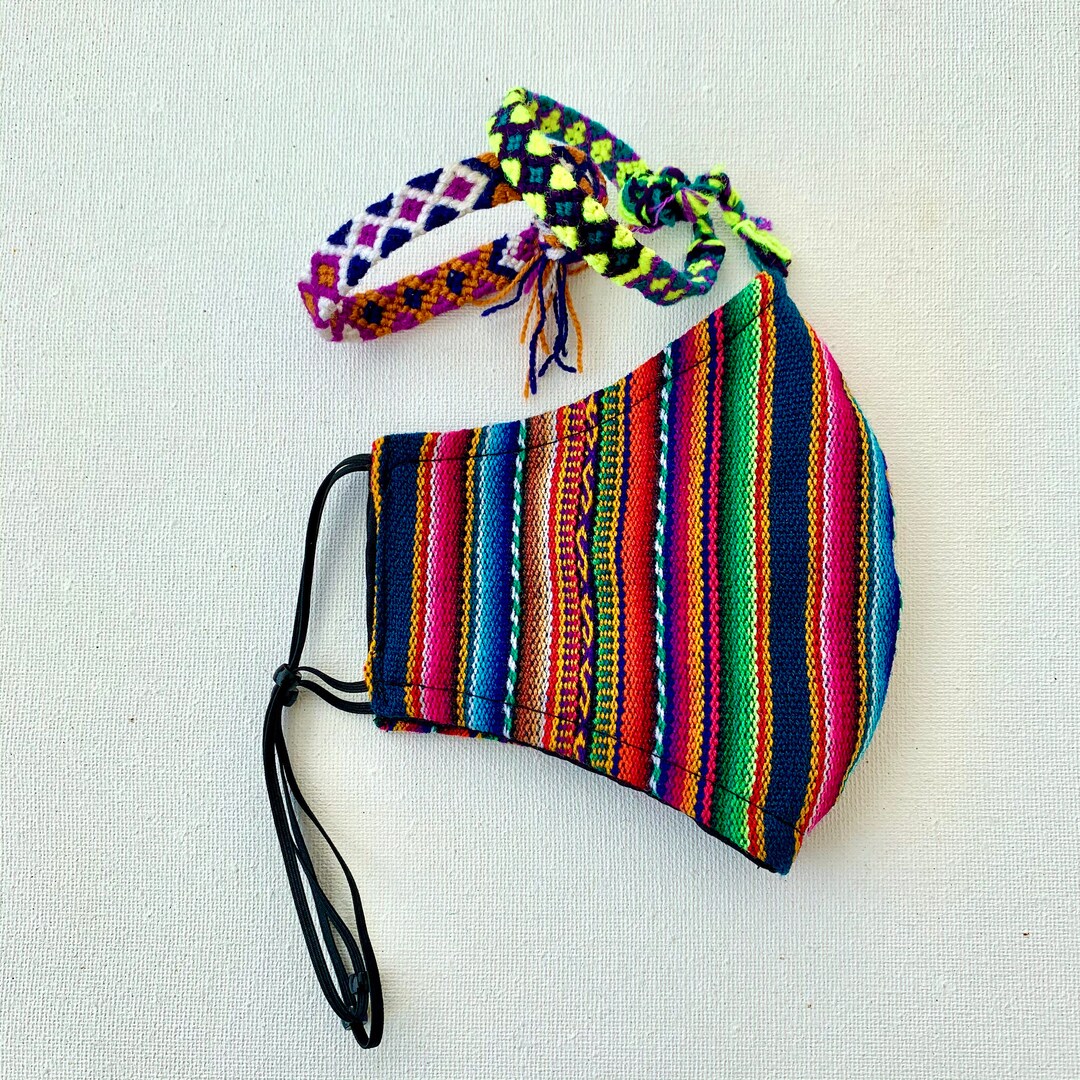 Peruvian Face Mask Tribal Face Mask Inca Fabric Mask Woven Etsy Hong Kong