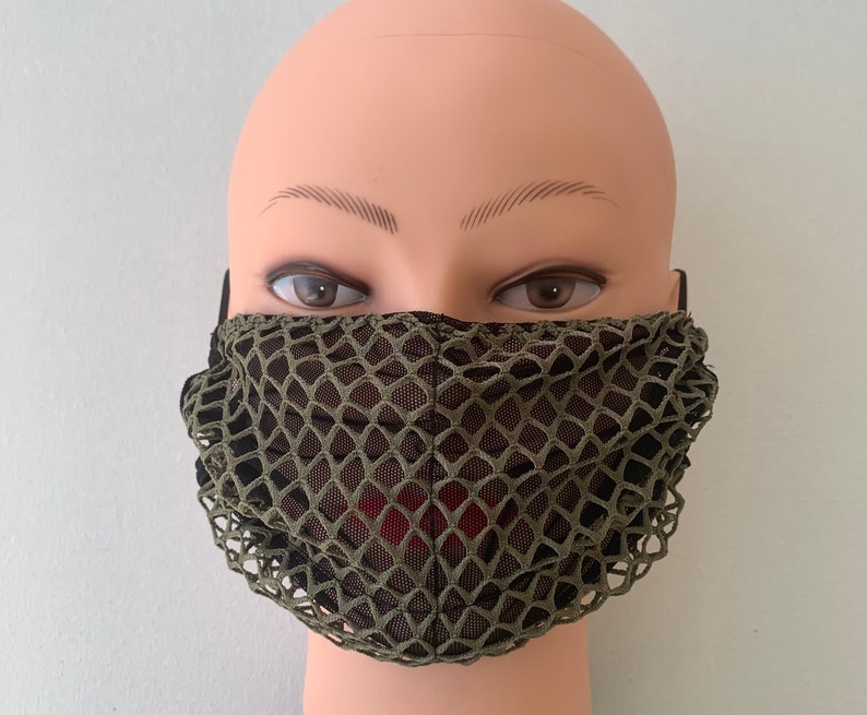 Mesh face mask gym face mask Compliance face mask sheer Etsy