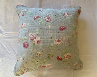 Romantic cottage rose pillow in pastel colours