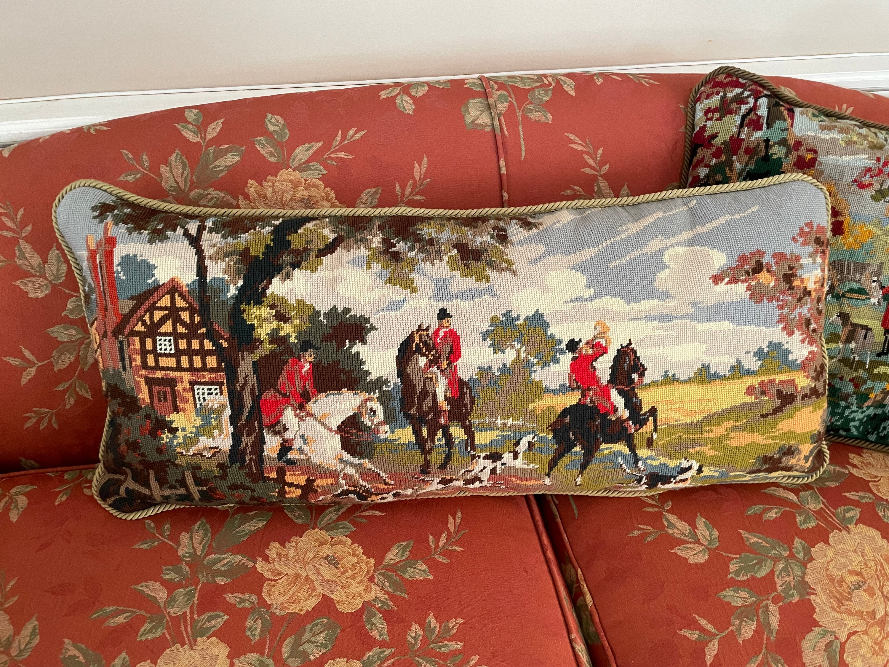 Walking the Hounds - Tapestry Foxhunting Pillow — Horse and Hound Gallery