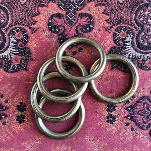 Antique Yellow Copper Curtain Rings - Etsy