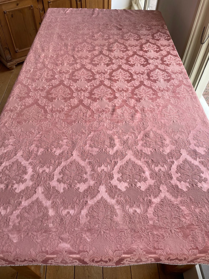Romantic Pink French Silk Damask Curtains Etsy