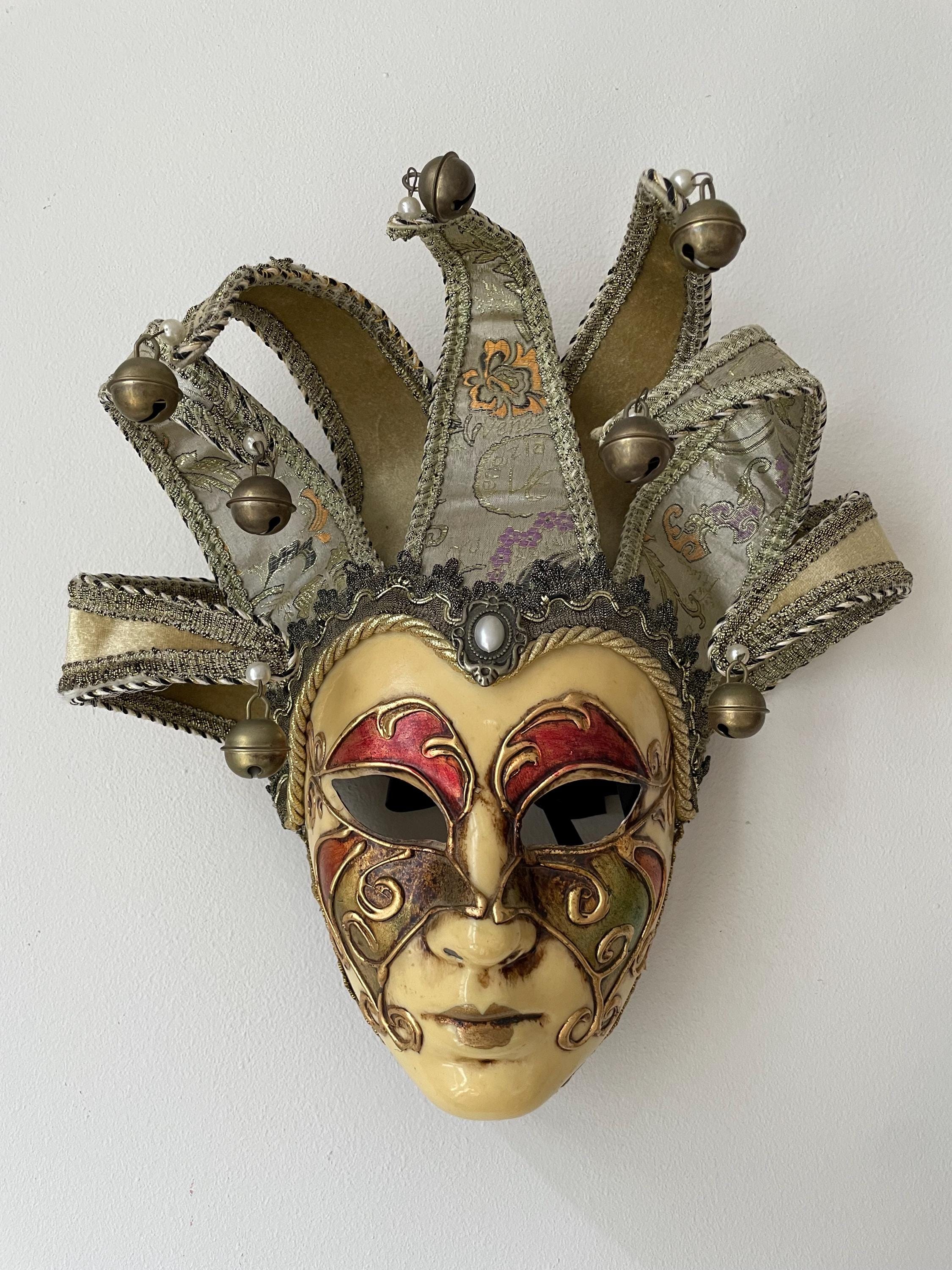 Maschera Veneziana Arlecchino Naso Lungo – Halloween Carnevale, Unisex Adulto - Foto 5
