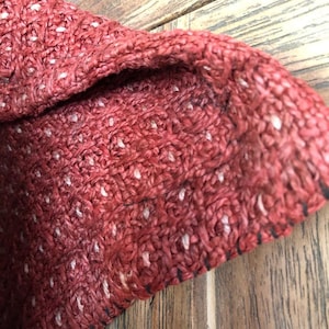 Vintage cotton thick woven fabric in red with white dots