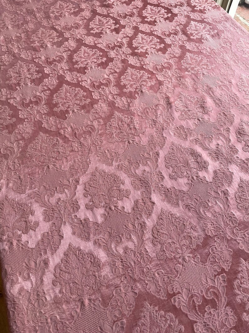 Romantic Pink French Silk Damask Curtains Etsy