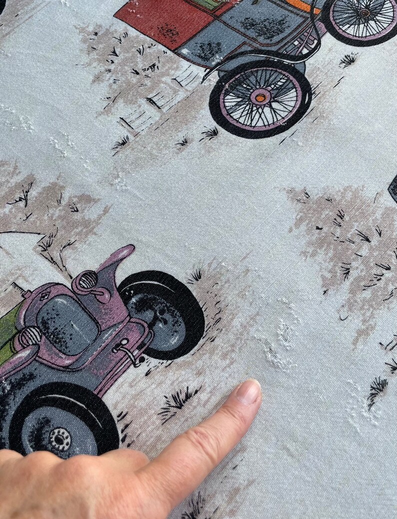 Delightful Vintage Cars Curtain Etsy