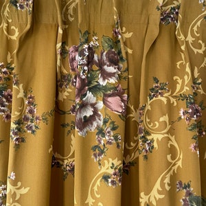 Elegant Victorian golden damask curtains