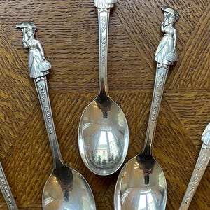 Vintage Mary Poppins Silver Plated Spoons – Walt Disney Productions Collectible Teaspoons – 1960s Disney Souvenir - Spoon full of Sugar