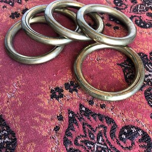 Antique Yellow Copper Curtain Rings - Etsy