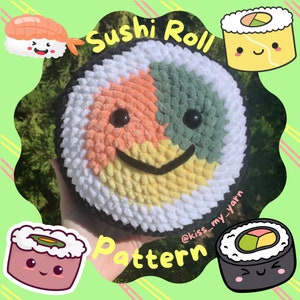 Sushi Roll Pattern | Crochet Pattern | English Pattern | Amigurumi