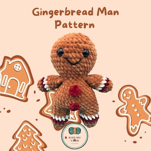 Gingerbread Man Crochet Pattern | Christmas Pattern | Amigurumi | English Pattern