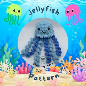 Squishy The Jellyfish Pattern | Crochet Pattern | Pattern Only | Amigurumi Pattern | PDF Pattern | Beginner Friendly | English Pattern