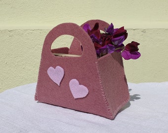 Filztäschchen - Geschenktasche - wiederverwendbare Geschenkverpackung - Geschenkbeutel - kleine Handtasche