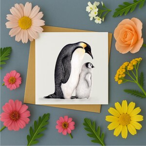 Carta pinguino | carta con pinguino | biglietto di compleanno pinguino | biglietto d'auguri pinguino | Mappa degli animali selvatici | Vuoto all'interno | Bambino