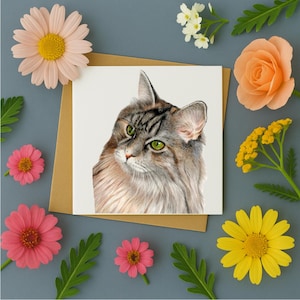 Tarjeta de felicitación de gato | tarjeta con gato |  tarjeta de cumpleaños con gato | tarjeta de felicitación con gato