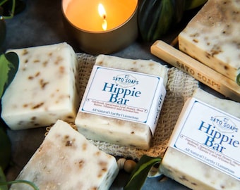 The Hippie Bar Soap (Patchouli and Spearmint Leaf Herbal Soap)