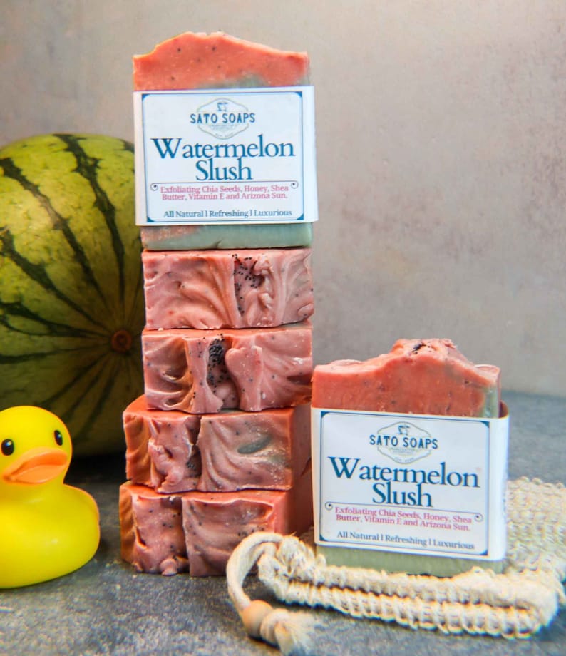 Watermelon Slush Refreshing Exfoliating Soap Bar image 4