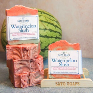 Watermelon Slush Refreshing Exfoliating Soap Bar image 6