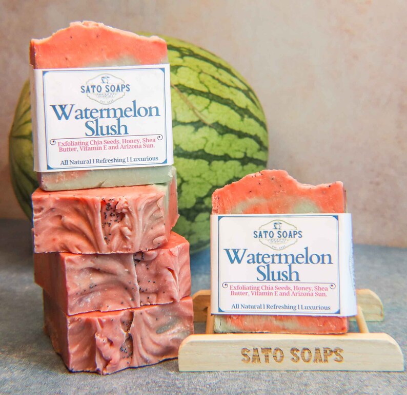 Watermelon Slush Refreshing Exfoliating Soap Bar image 6