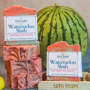 Watermelon Slush Refreshing Exfoliating Soap Bar image 7