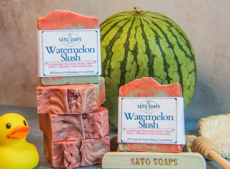 Watermelon Slush Refreshing Exfoliating Soap Bar image 7