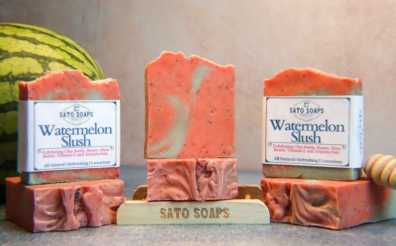 Watermelon Slush Refreshing Exfoliating Soap Bar image 3