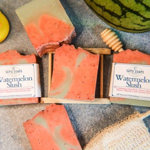 Watermelon Slush Refreshing Exfoliating Soap Bar image 8