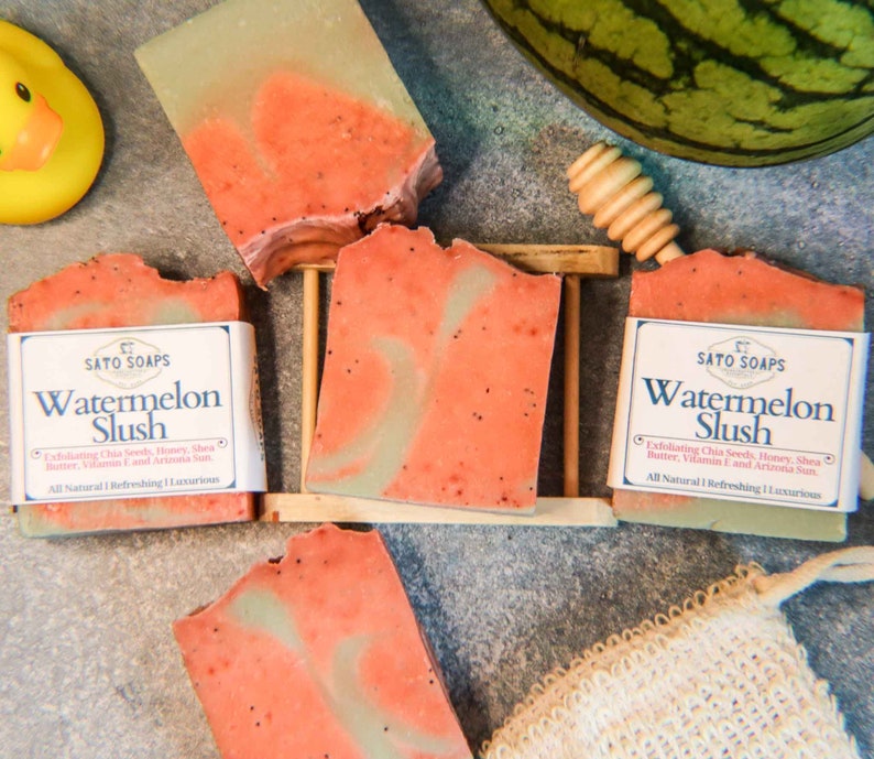 Watermelon Slush Refreshing Exfoliating Soap Bar image 8