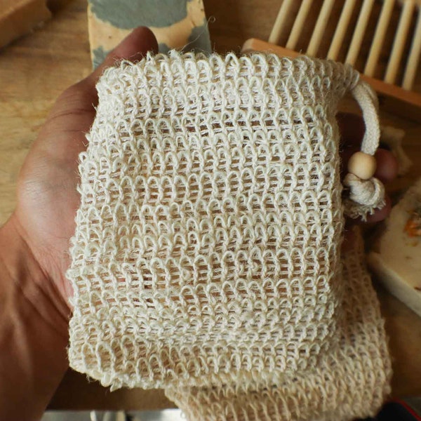 Exfoliating Natural Sisal Soap Saver Bag